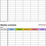 Printable Schedule 1 Week Editable Calendar Inspiration