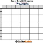 Printable Super Bowl Squares 25 Grid Office Pool Nfl With