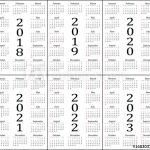 Six Year Calendar 2018 2019 2020 2021 2022 And 2023