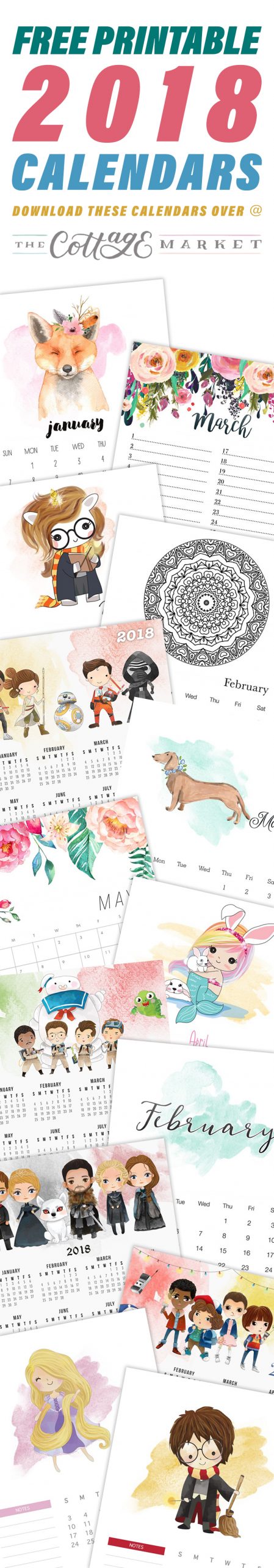 the complete 2018 printable calendars collection the