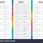 Three Year Calendar 2020 2021 2022 Calendar Printable Free
