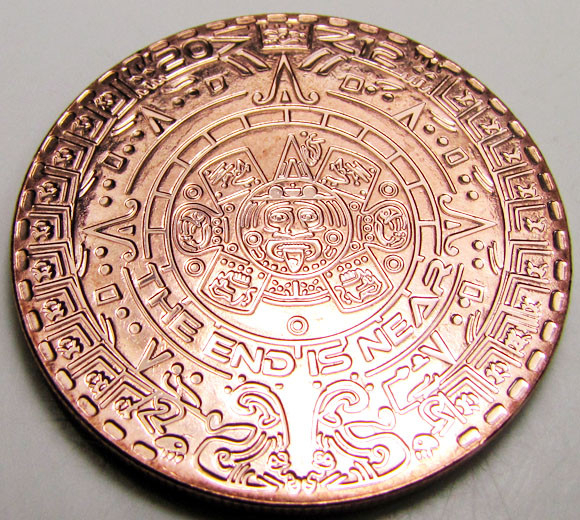 Twelve Ounce Aztec End Is Near 2012 999 Pure Copper