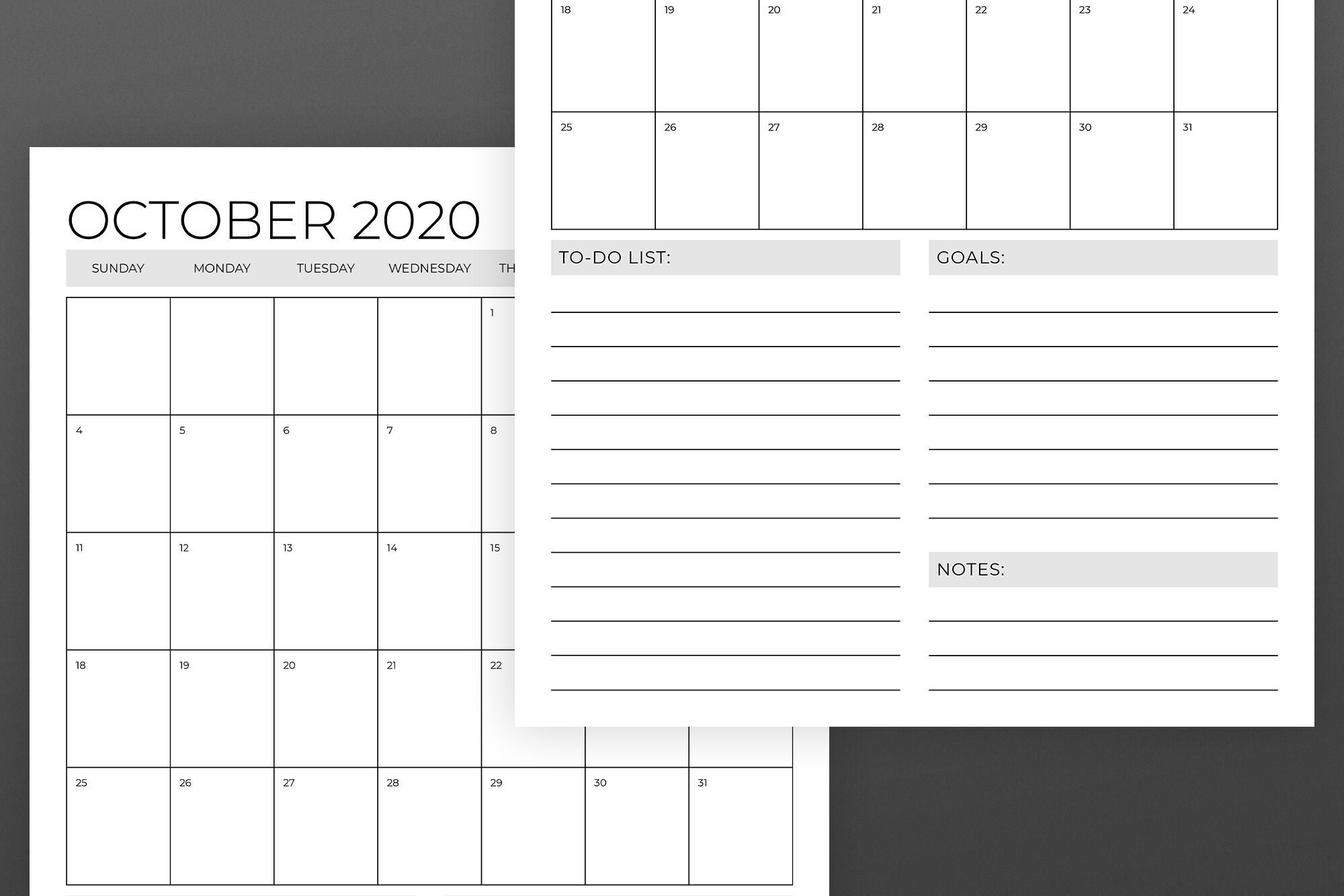 Vertical 11 X 17 Inch 2020 Calendar Templaterunning 3