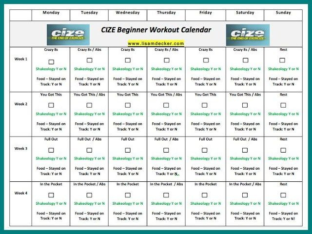 Weeks 3 4 Of Cize I Completed The Program Workout