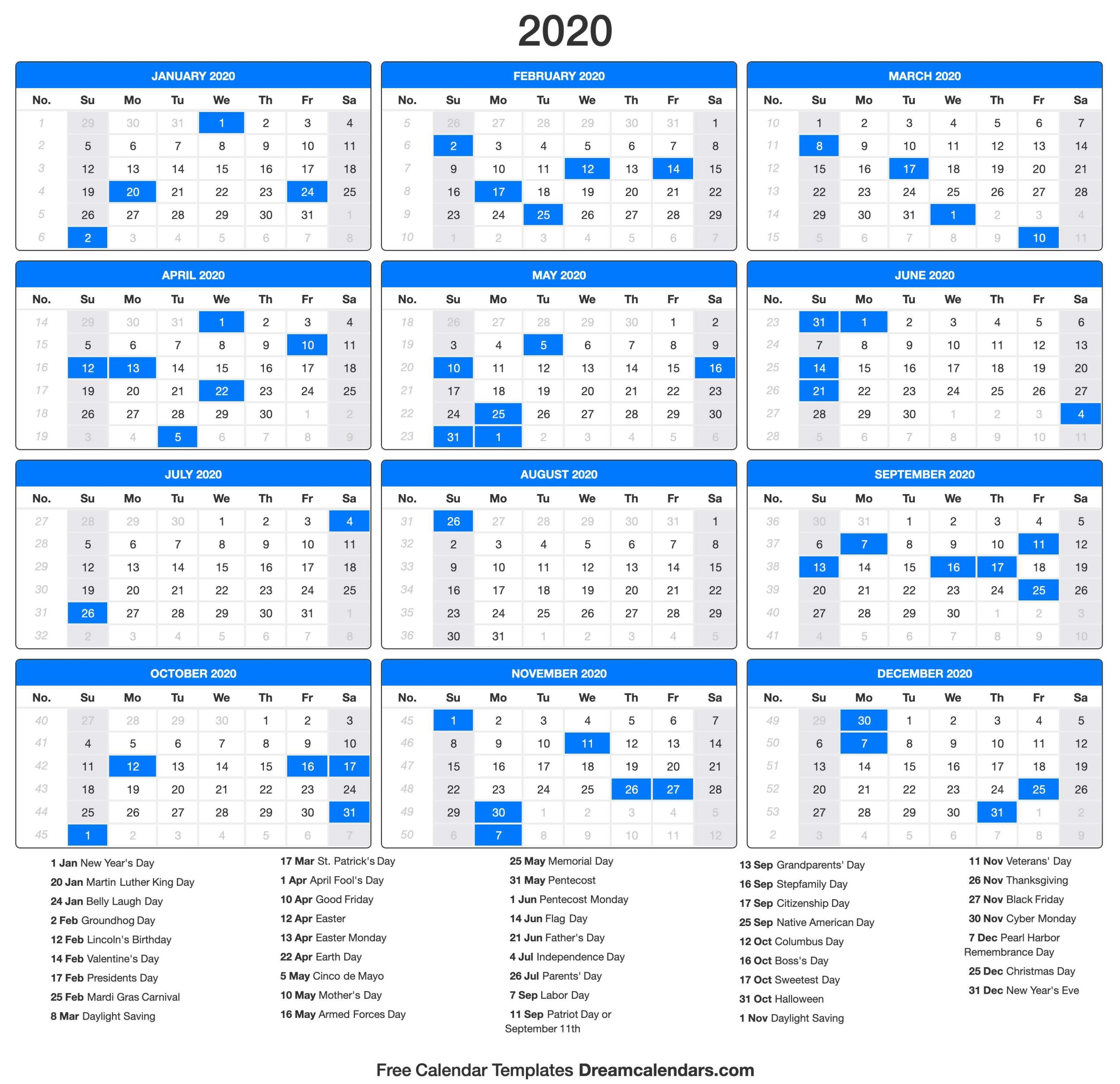 Yearly 2020 Calendar Templates Hi Everyone Did You Make