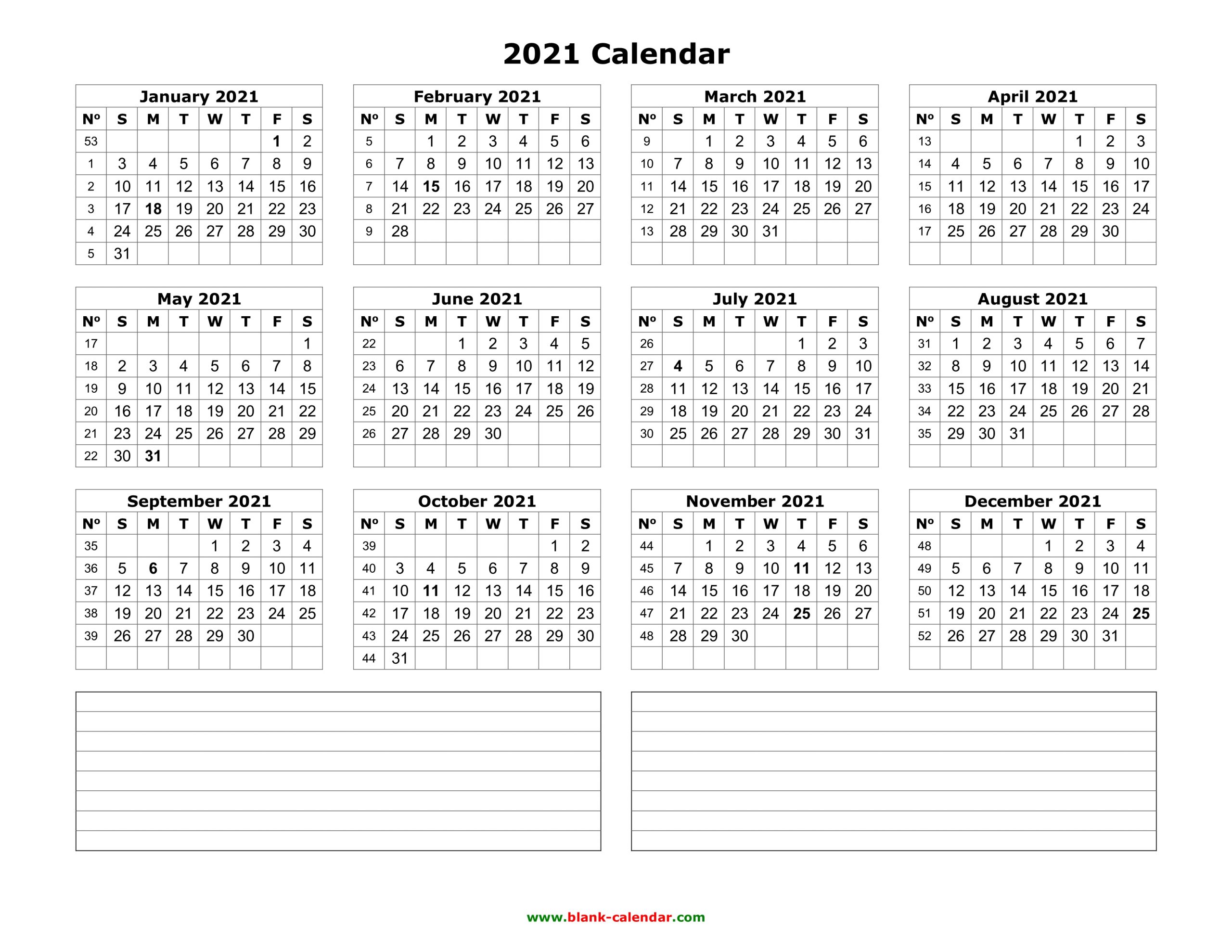 yearly calendar 2021 free download and print 1