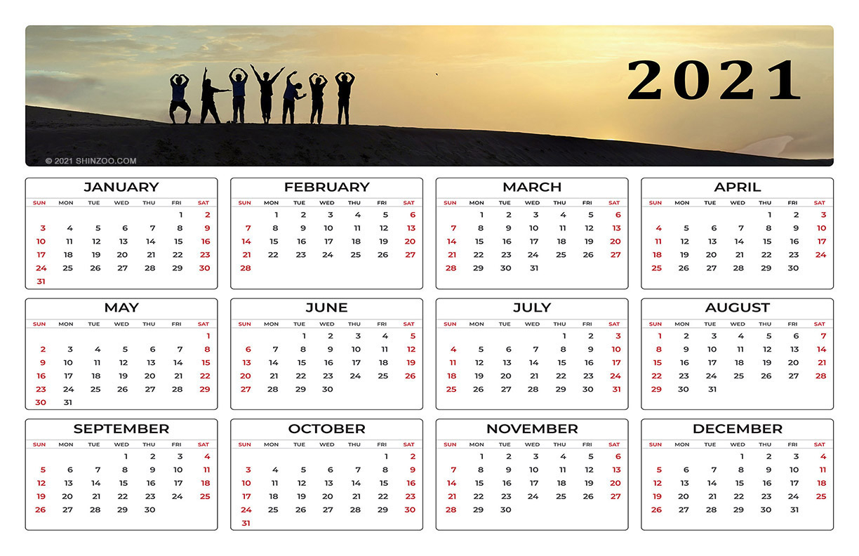 2021 Calendar Printable 11×17 Planner Template