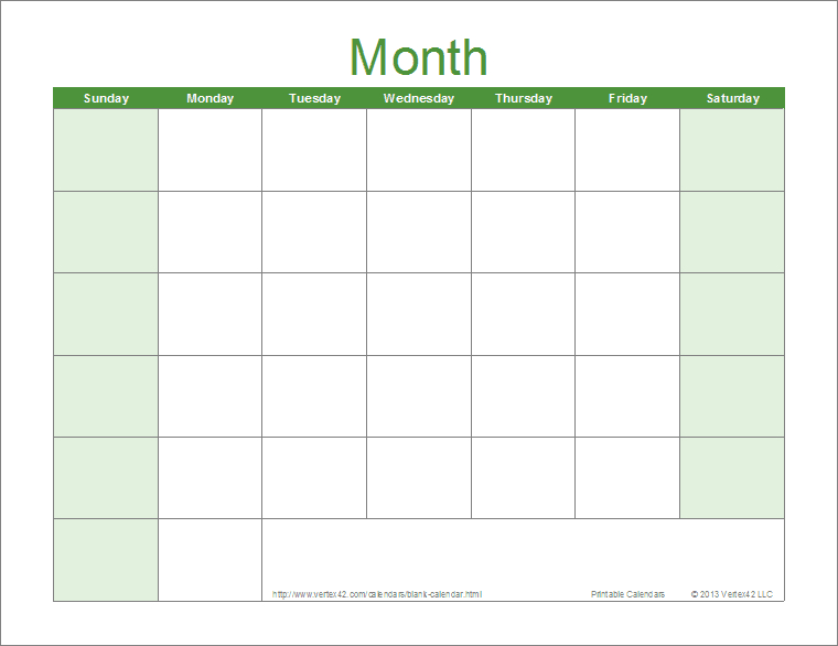 14 Blank Activity Calendar Template Images Printable