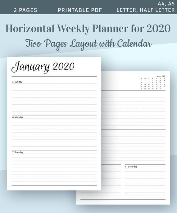 2021 Weekly Planner Printable