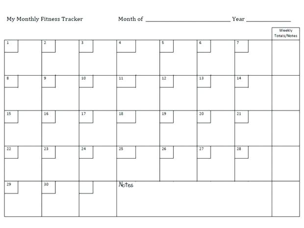 30 day blank calendar printable squat challenge free