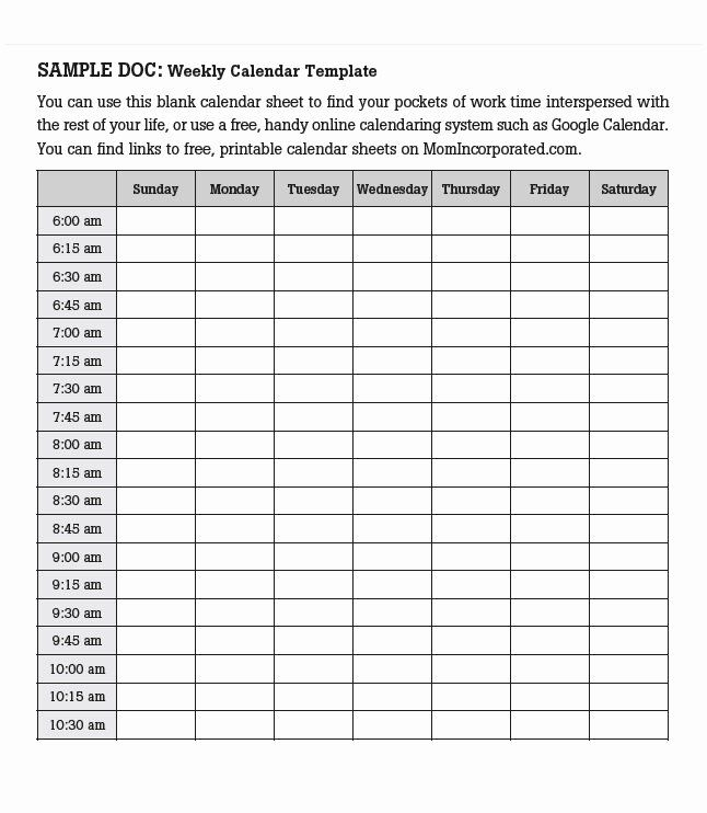 30 week time schedule template in 2020 with images