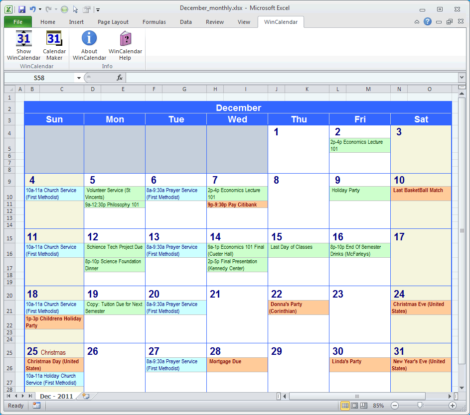 Calendar Maker Calendar Creator For Word And Excel