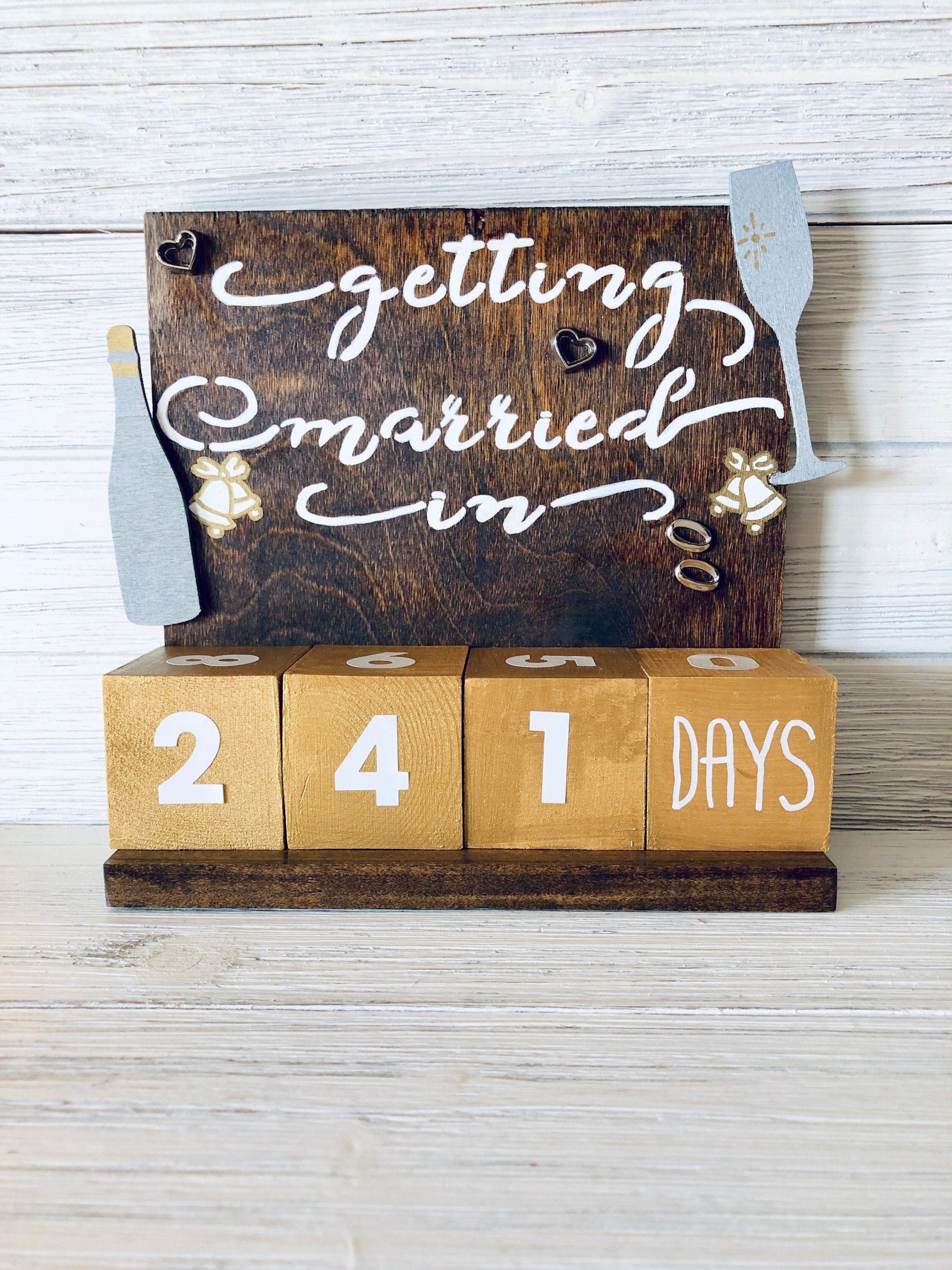 Countdown To Wedding Calendar Gift For Engagement