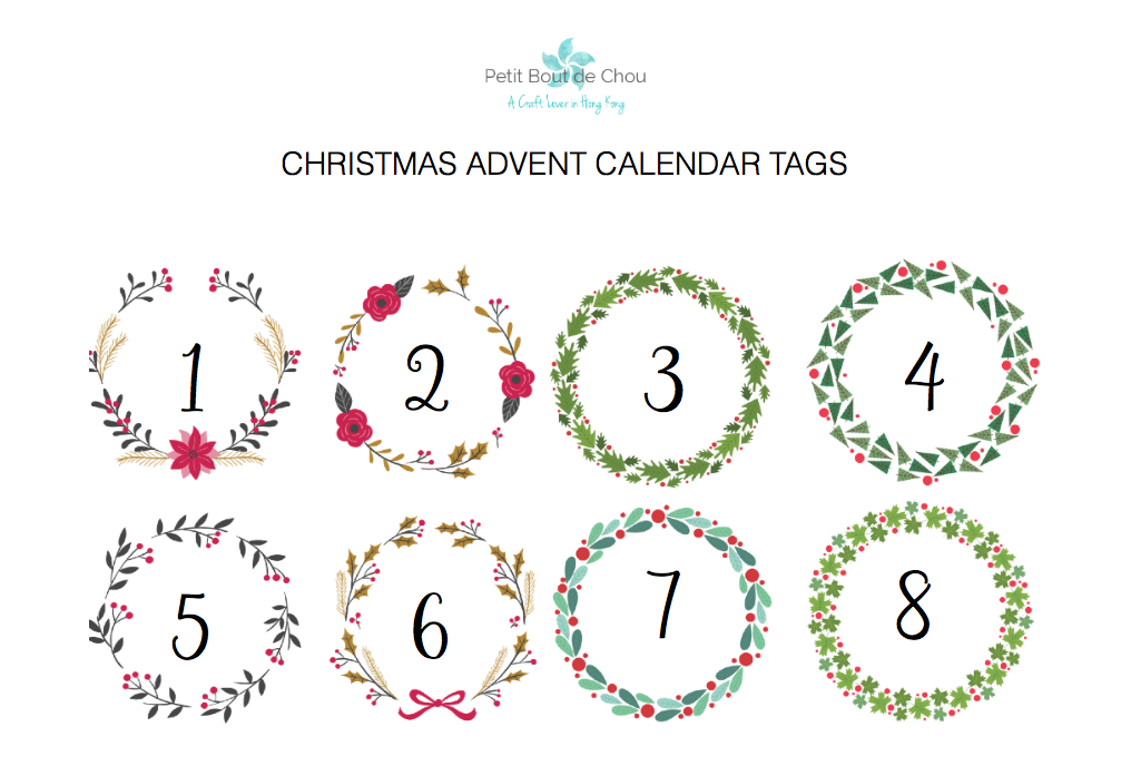 Diy Quick And Easy Advent Calendar Printable Petit Bout