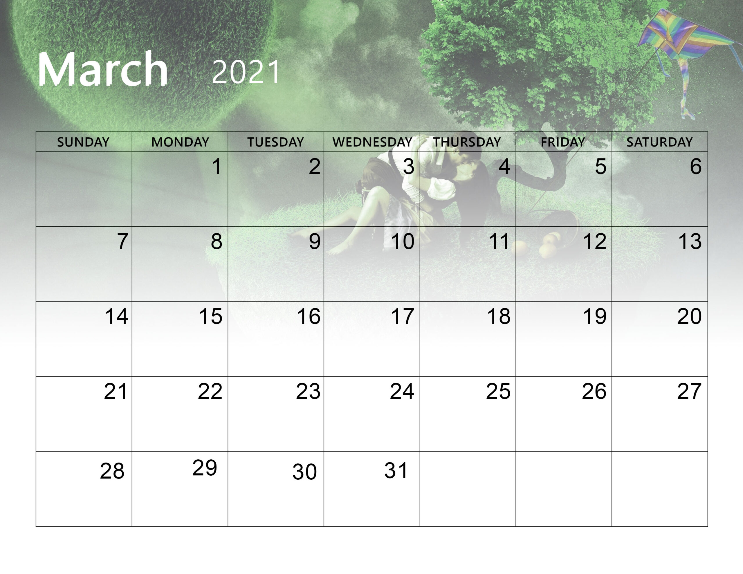 Download Cute March 2021 Calendar Thecalendarpedia