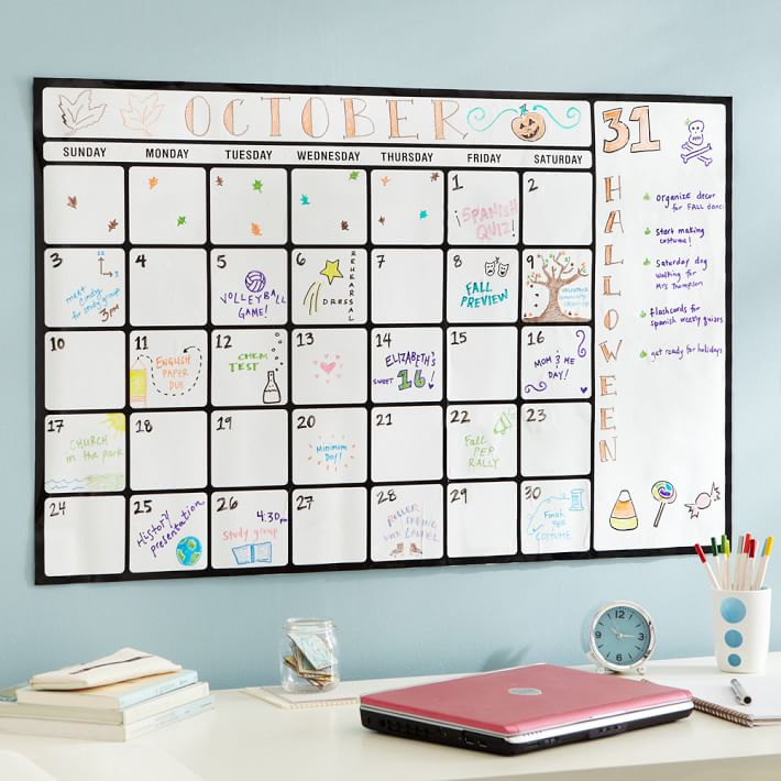 Dry Erase Wall Calendars Calendar Template 2020