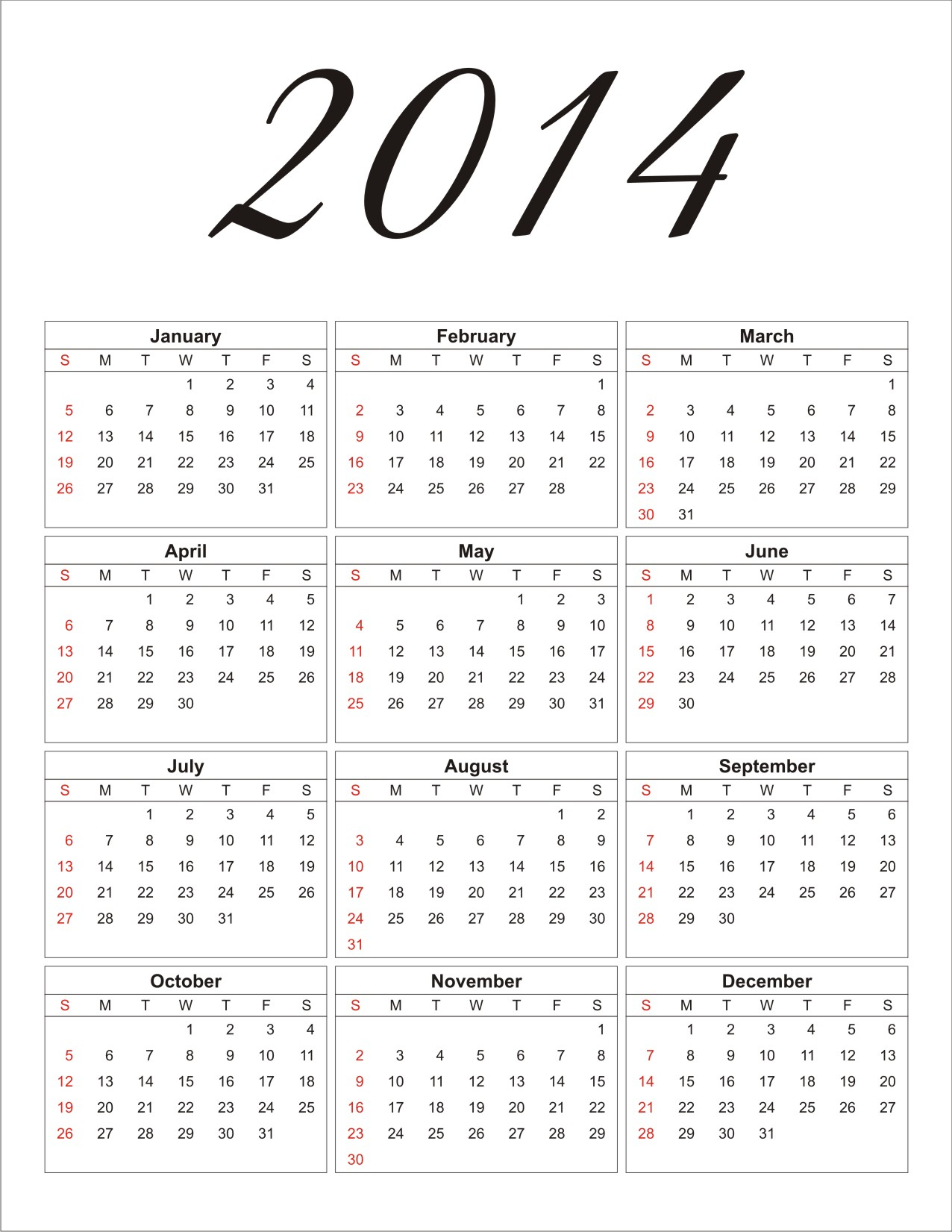 Free 2014 Printable Calendar Personalized Party Invites