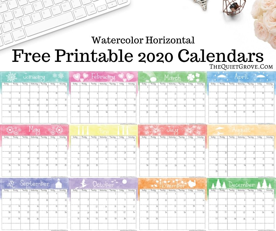 free 2020 printable calendars watercolor design e28b86 the
