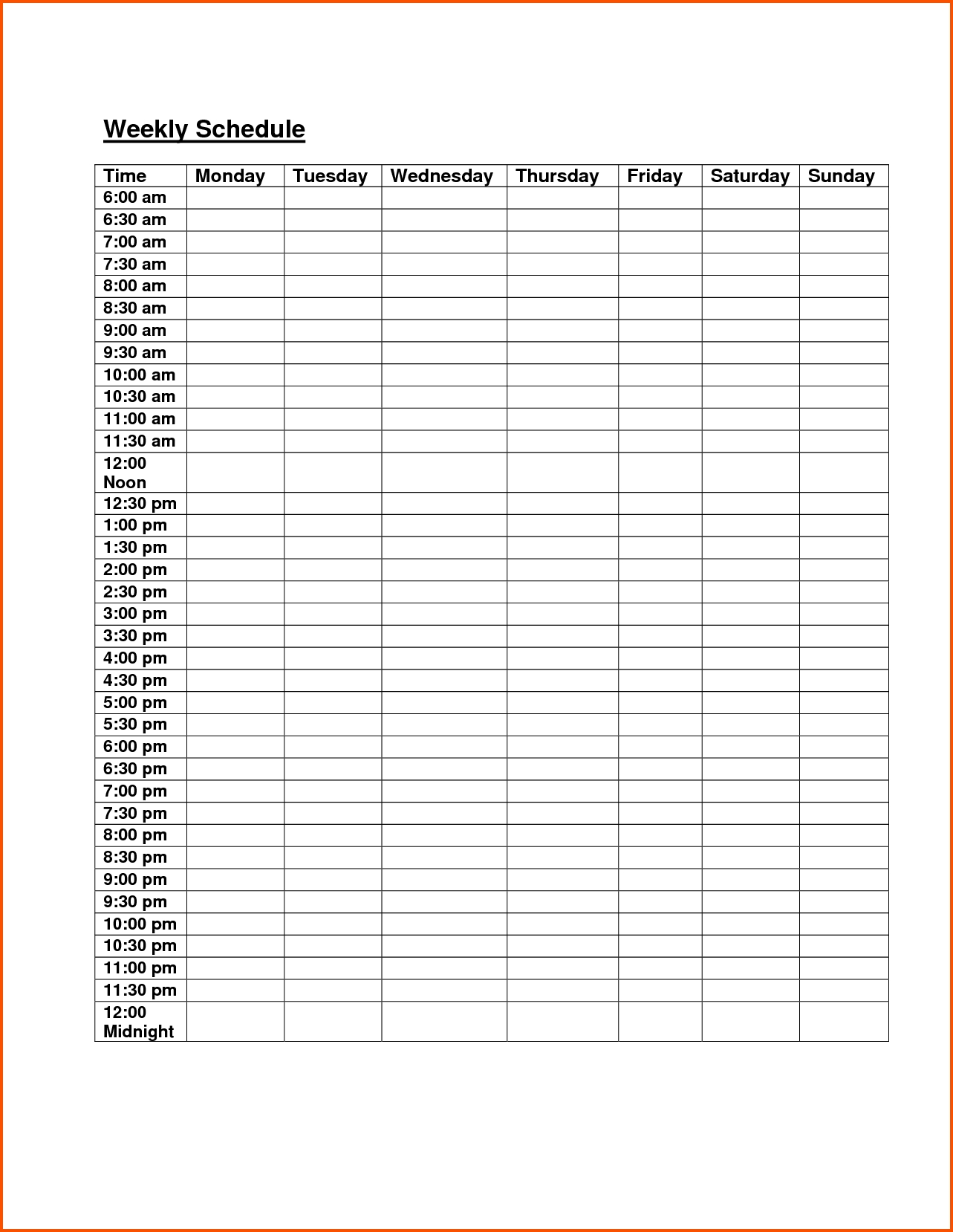Printable Blank Hourly Income Worksheet Calendar