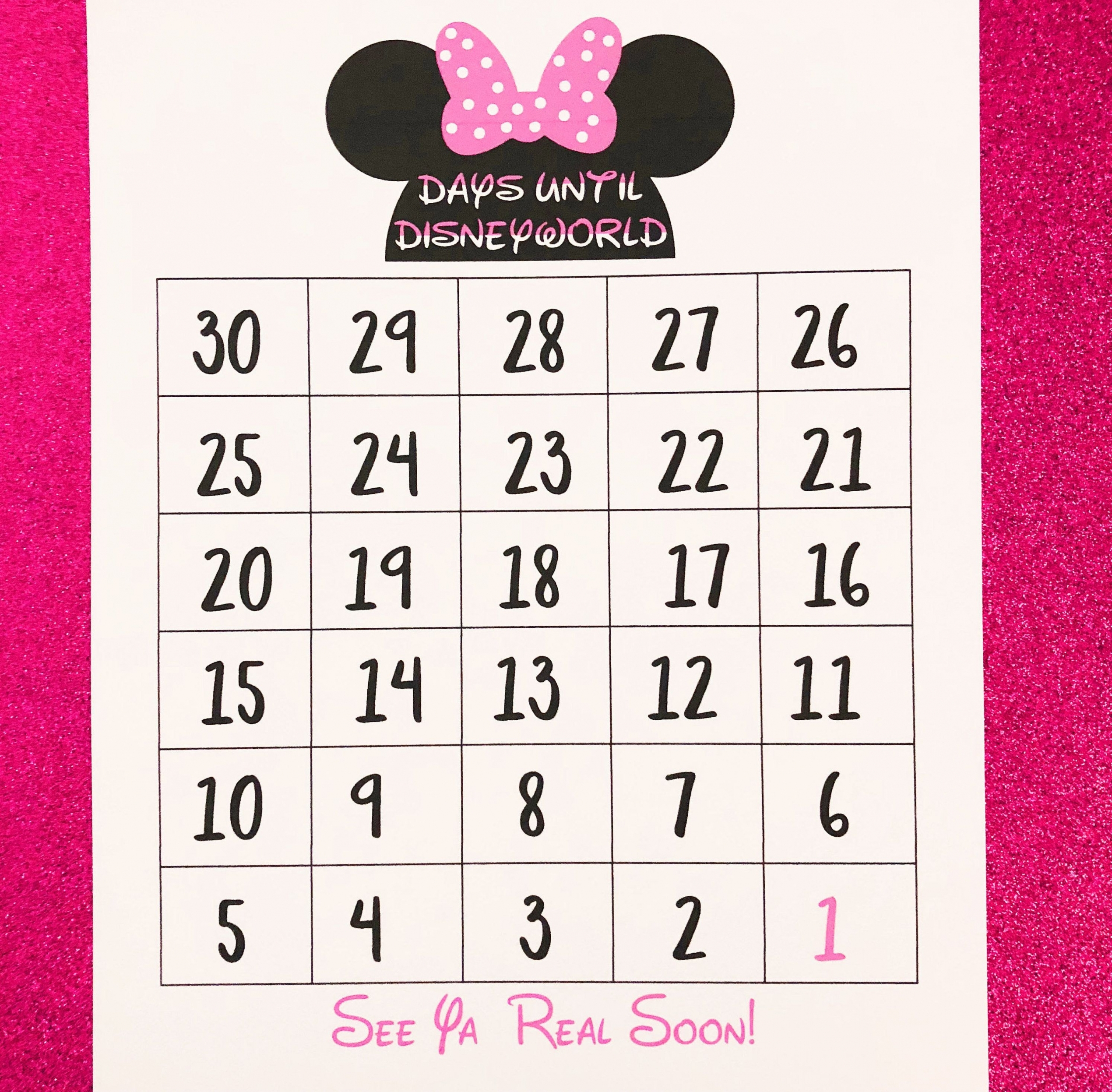 printable disney countdown calendar