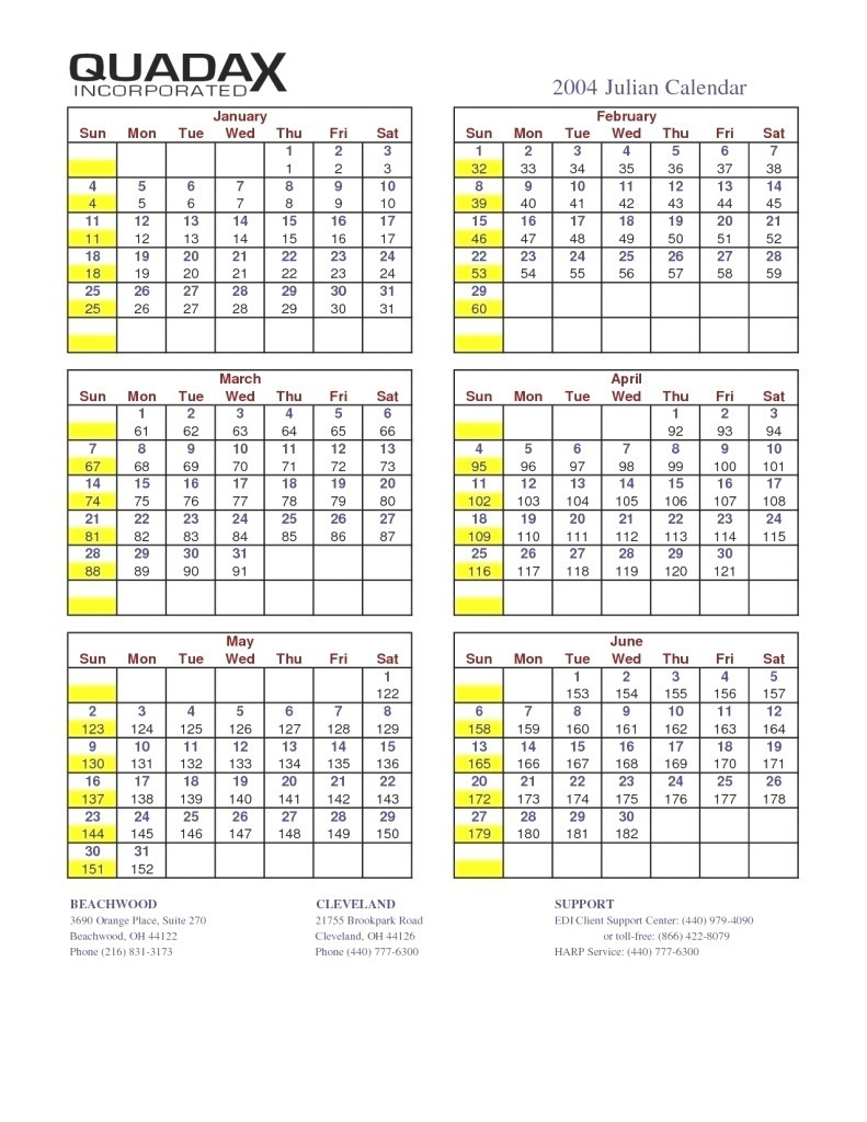 Quadax Julian Date Calendar 2021 Calendar Template 2020