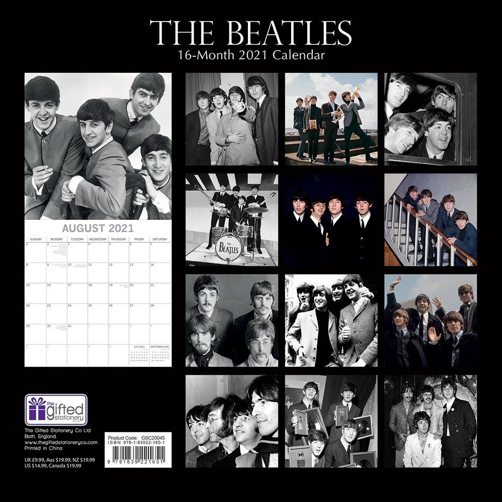 The Beatles 2021 Premium Square Wall Calendar 16 Month