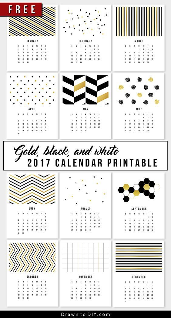 The Best Free Printable Calendars For 2017 Organization 1