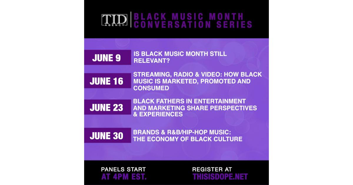 Tid Presents Black Music Month Schedule