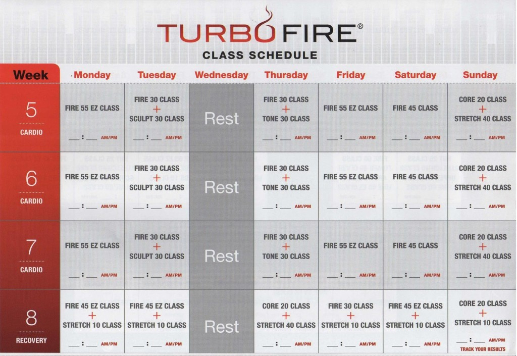 Turbo Fire Workout Calendar Calendar Template 2019 1