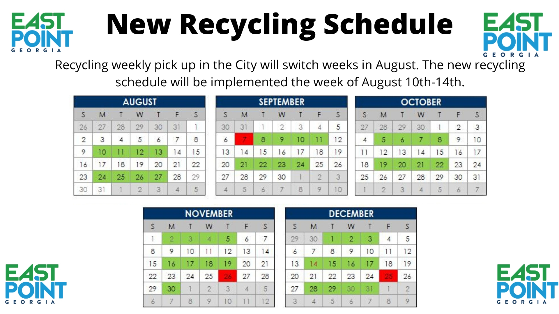 universal republic services calendar for trash and 1
