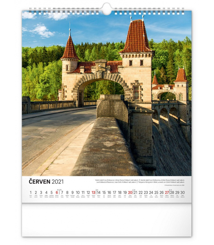 Wall Calendar Czech Republic 2021