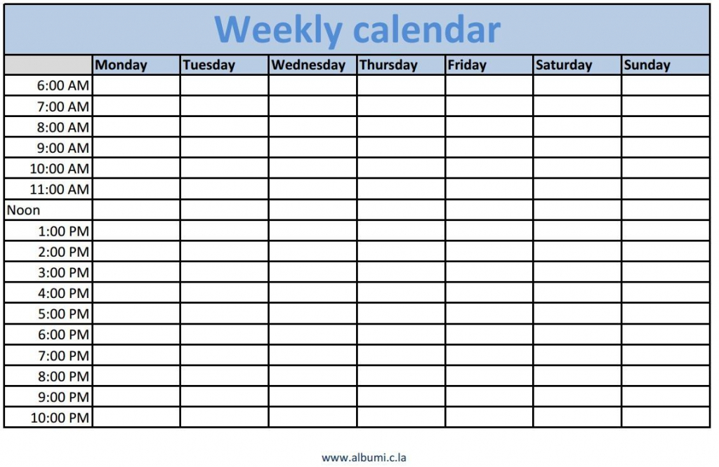 1 Week Blank Calendar Printable Calendar Template 2021