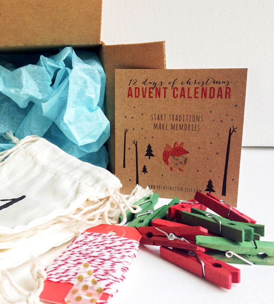 12 Days Of Christmas Calendar Kit Print Smitten