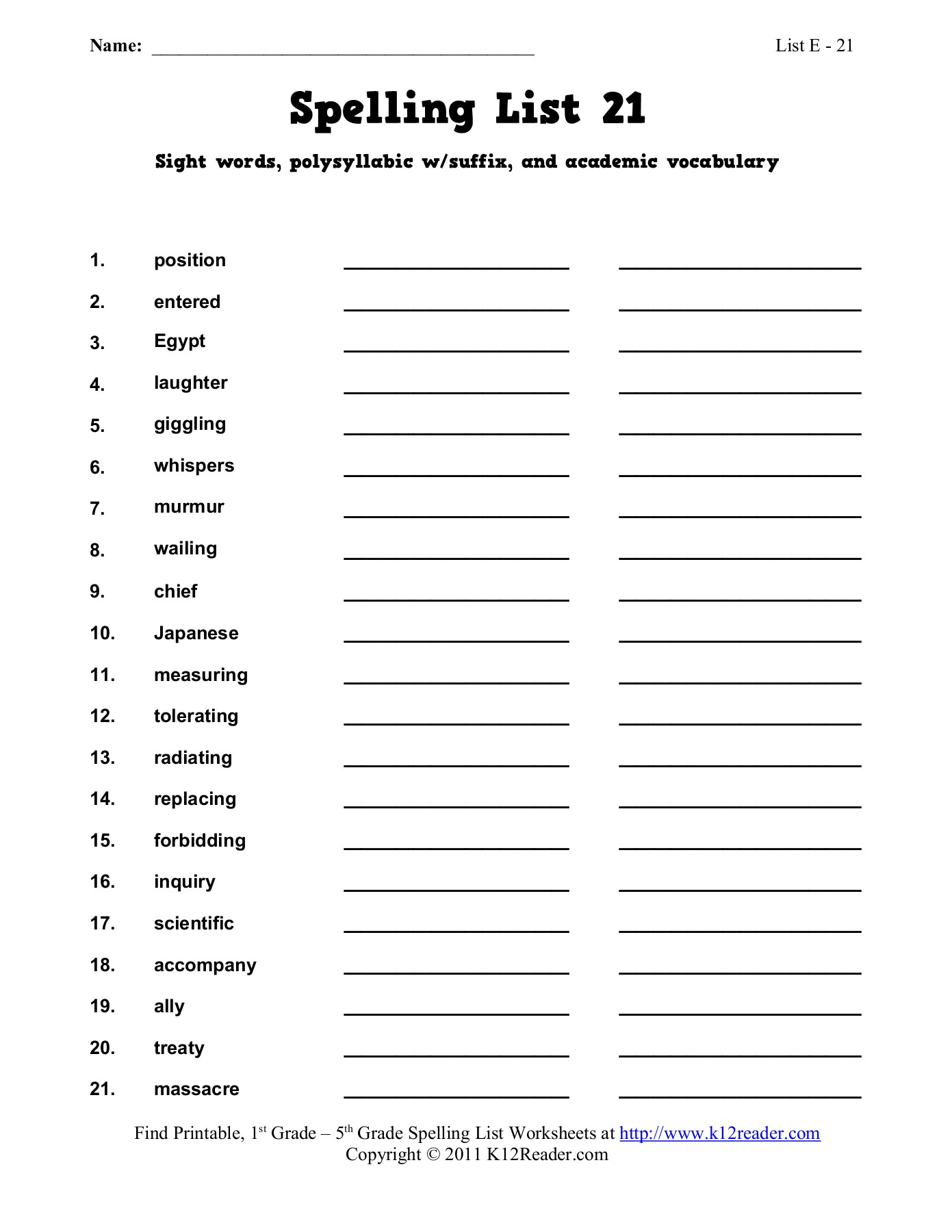 1st grade worksheet spelling for free download 1st grade