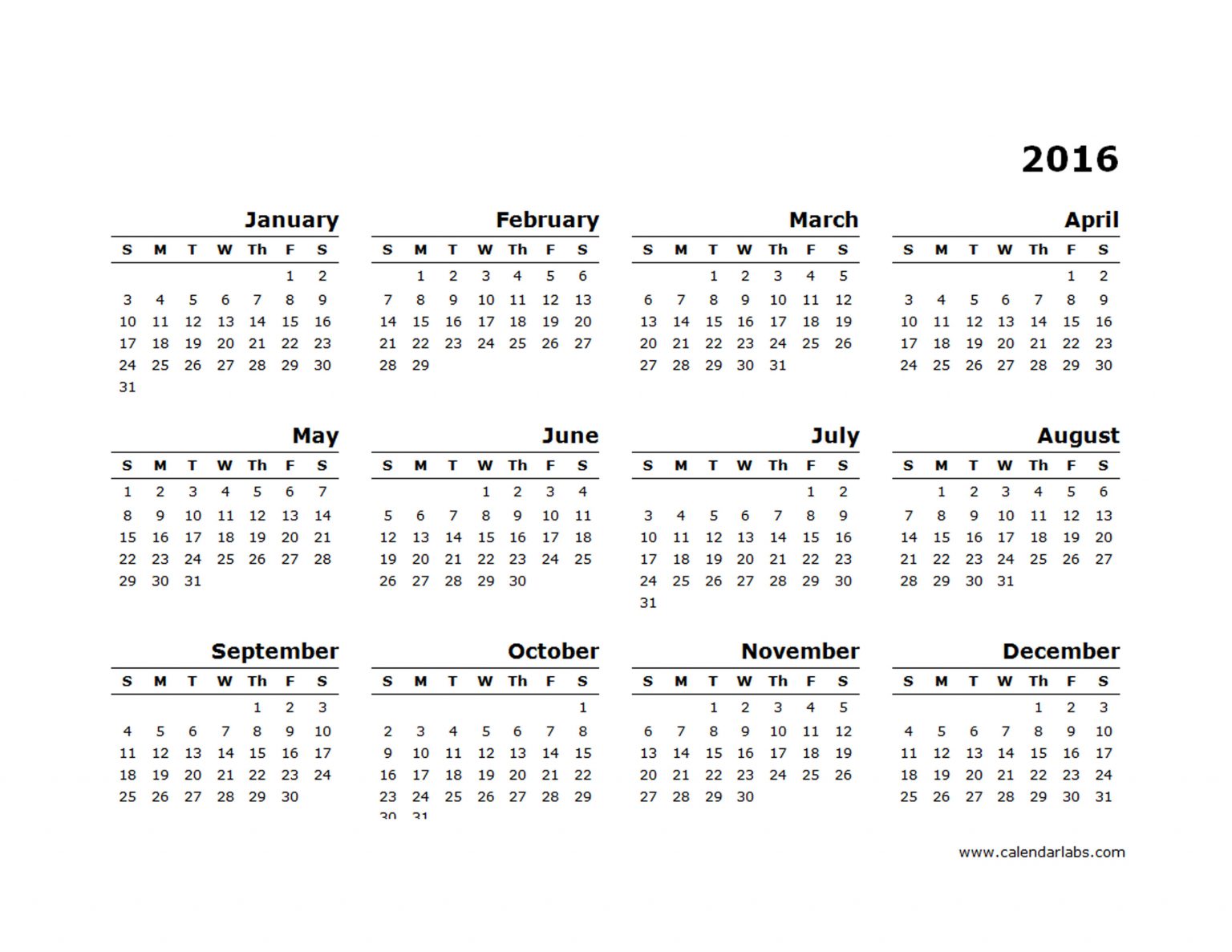10 Year Monthly Calendar Template – Calendar Template 2021