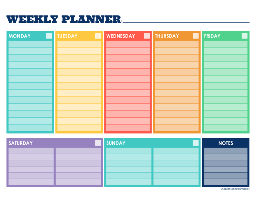 2020 weekly planner template fillable printable pdf
