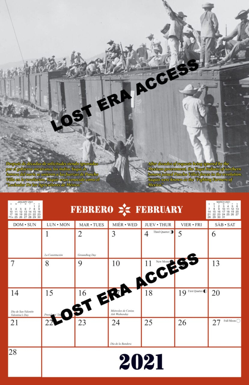 2021 Mexican Heritage Collectors Calendar Lost Era Access 3