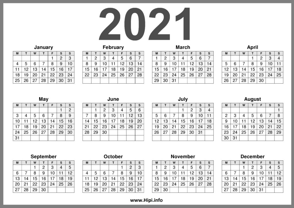 2021 Printable Calendar Uk United Kingdom Hipi