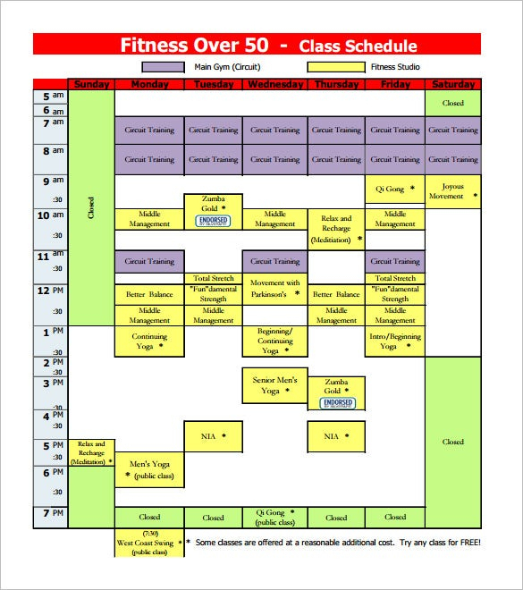 class schedule template 36 free word excel documents download free premium templates