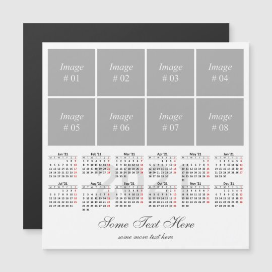 create your own 2021 calendar magnetic card zazzle co uk