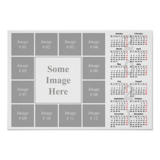 Create Your Own 2021 Calendar Poster Zazzle Co Uk 1