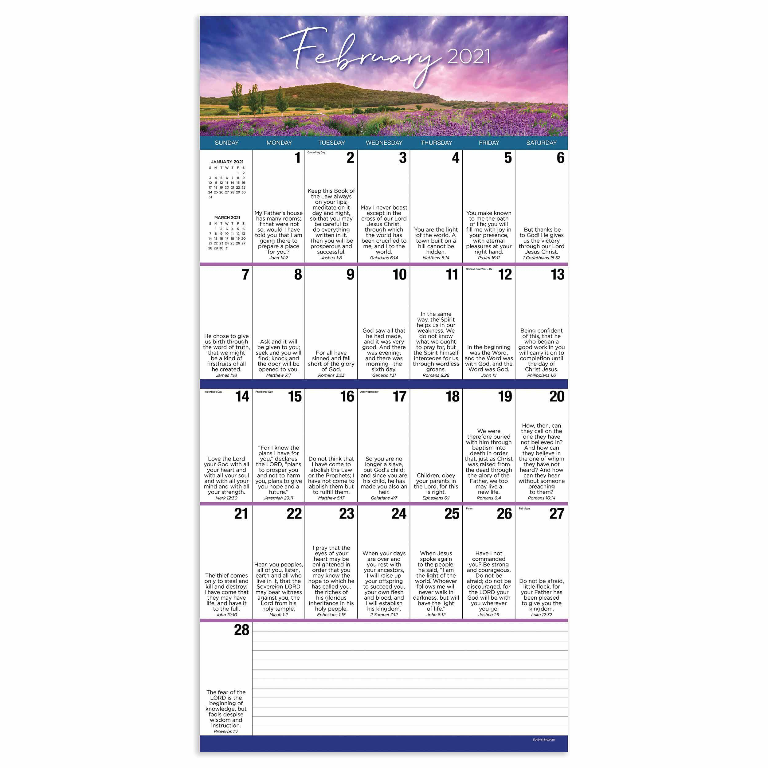 Daily Verse Calendar 2021 At Calendar Club