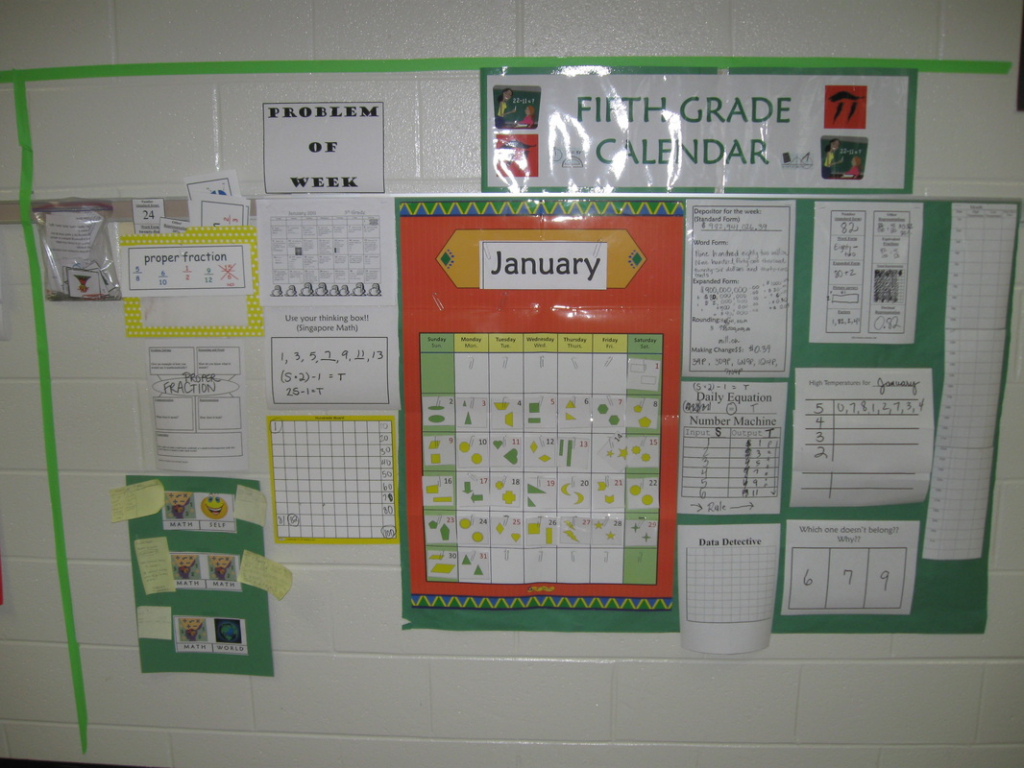 Everyday Counts Calendar Pieces For Third Grade Calendar