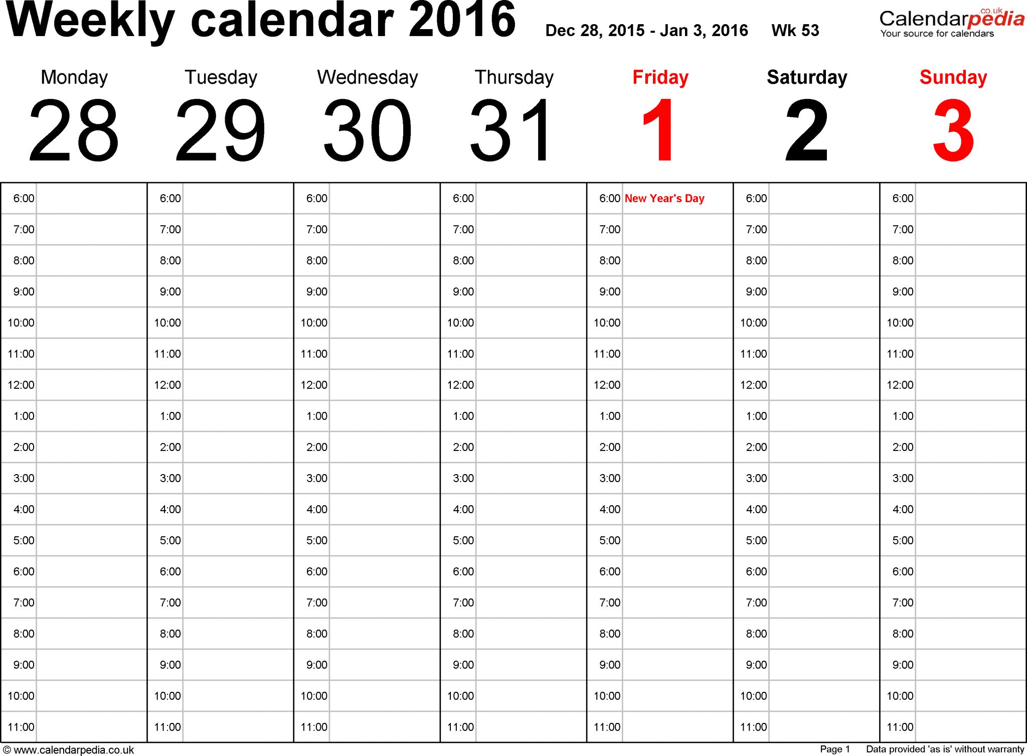 free printable 52 week calendar calendar printables free Calendar