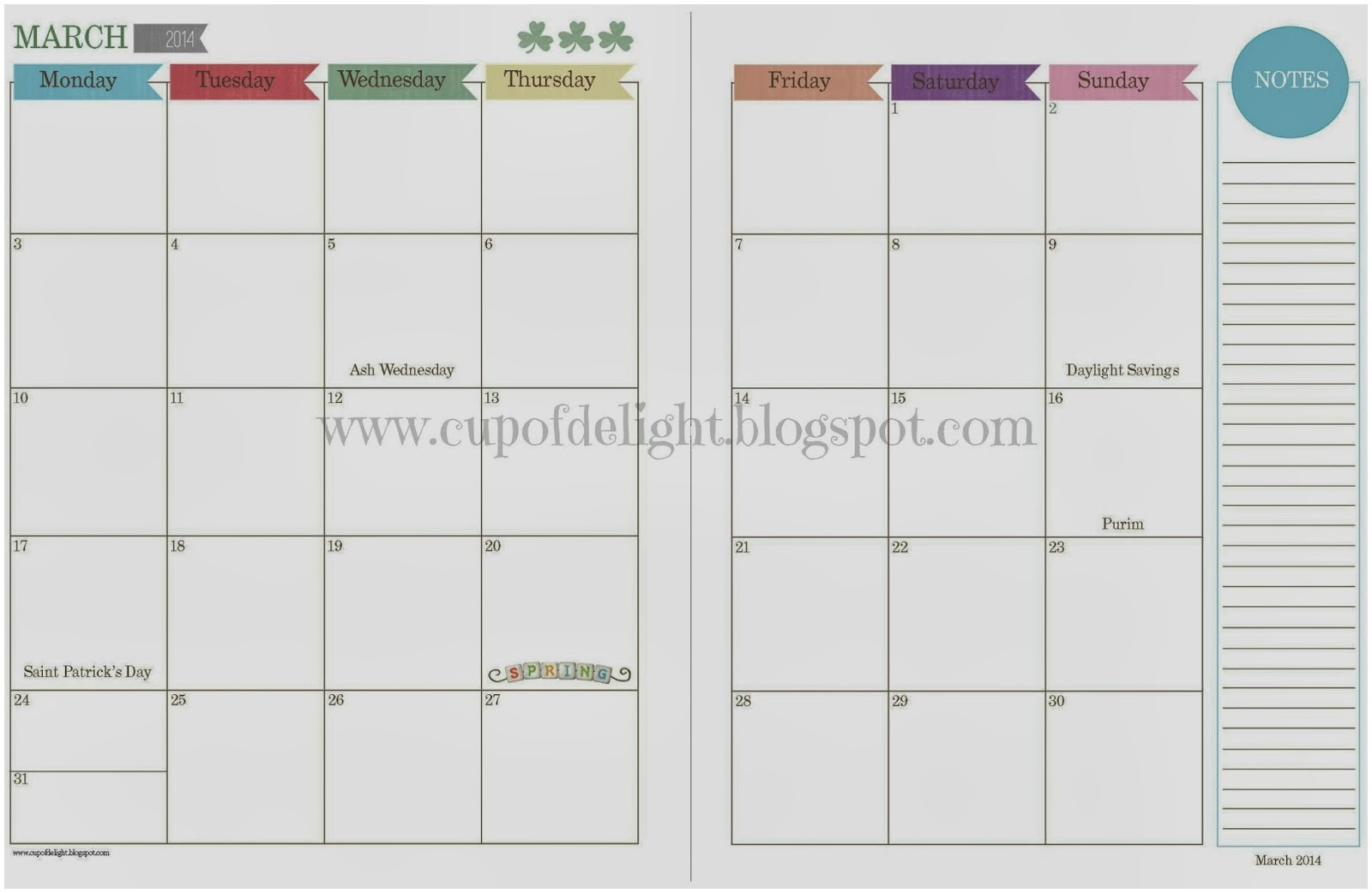 Free Two Page Monthly Planner Templates Example Calendar