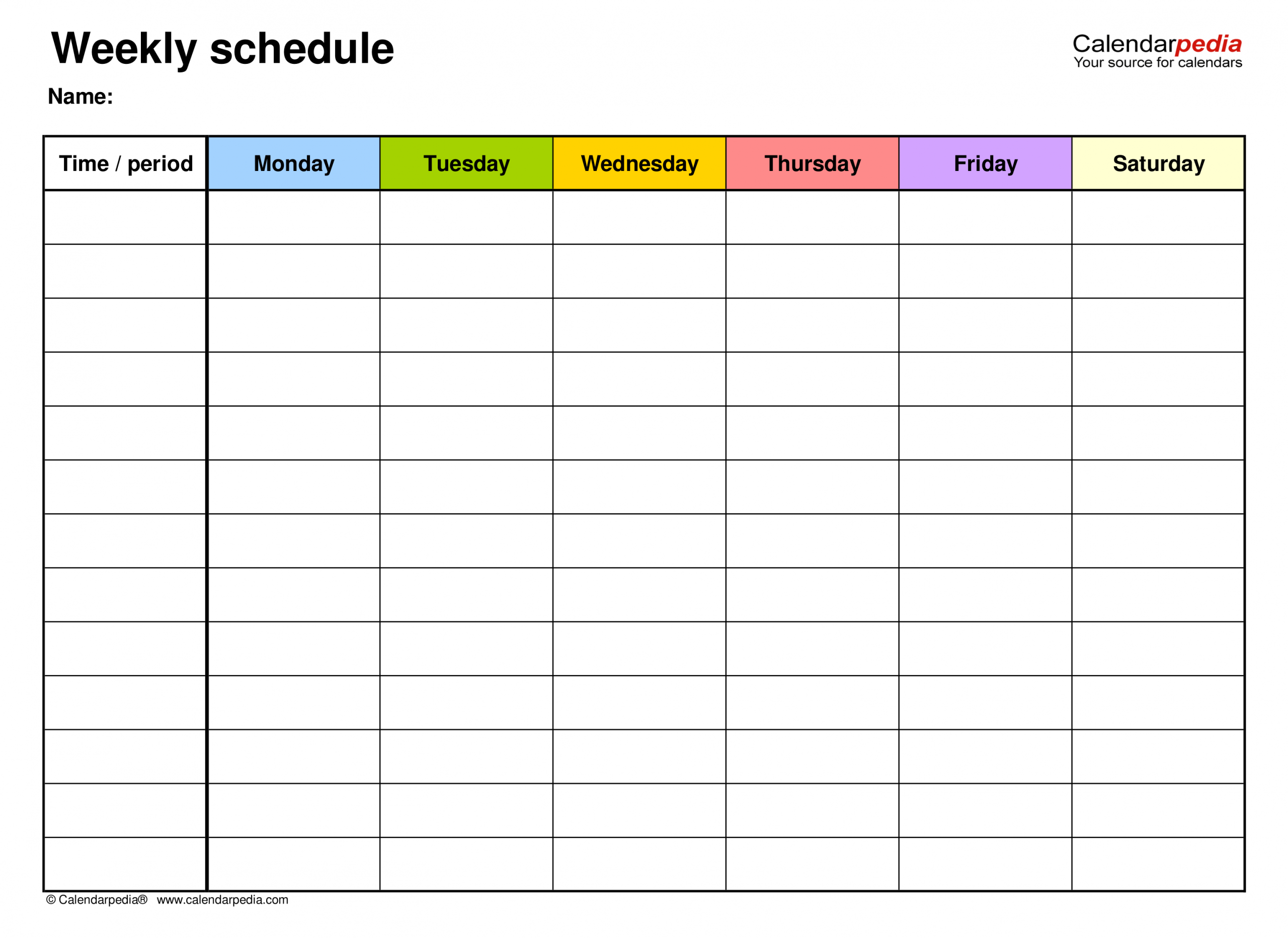 free weekly schedules for pdf 18 templates