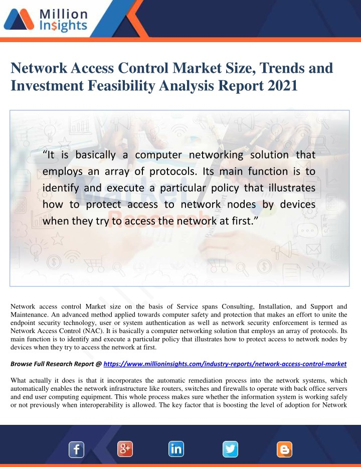 Ppt Network Access Control Market Share And Segments