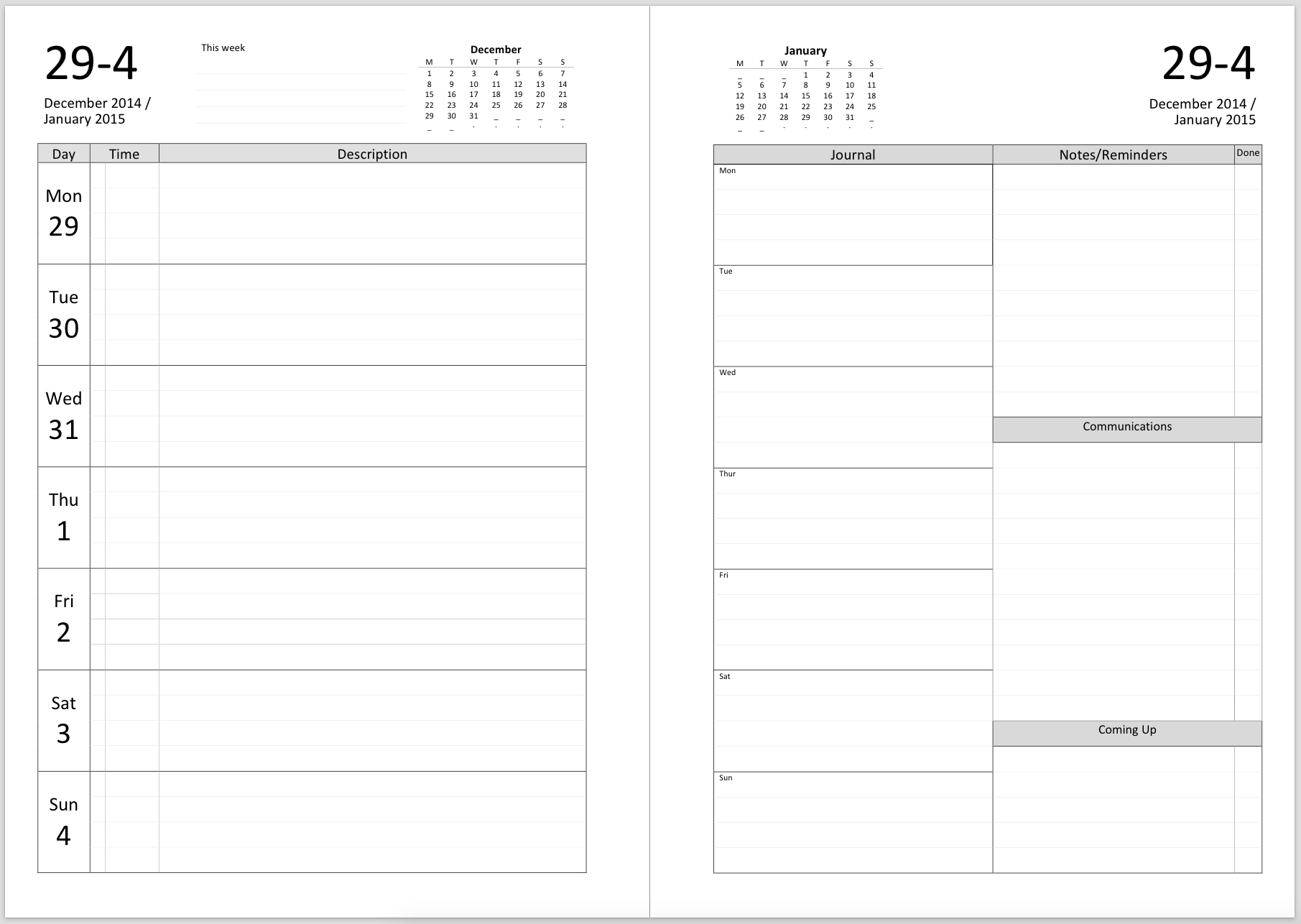Print A Two Week Calendar Calendar Inspiration Design