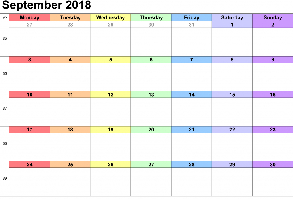 September 2018 Calendar Australia Calendar 2019