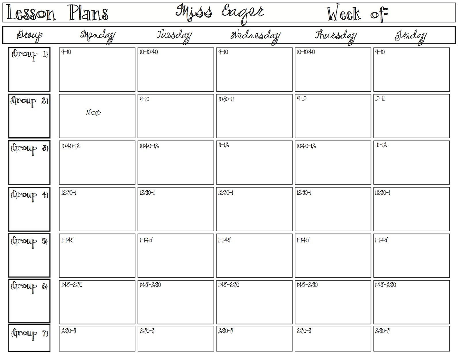 Week At A Glance Template Calendar Printables Free Templates